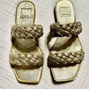 👡 Dolce Vita  metallic Gold Braided Sandals- size 7